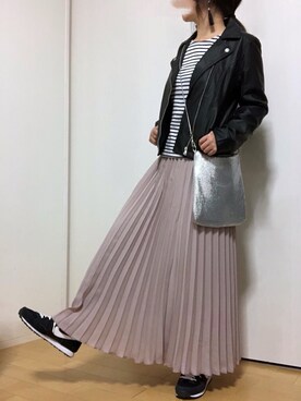 「OZOC（オゾック）のアイテム（アクセサリー）」を使った、めるもさん（レディース・158cm）の春コーディネート