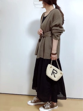 「カシュクール」｜「アイテム（財布/小物）」を使った、めるもさん（レディース・158cm）の春コーディネート