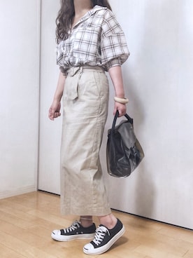 「CONVERSE（コンバース）のCONVERSE コンバース ジャック パーセル / JACK PURCEL（スニーカー）」を使った、めるもさん（レディース・158cm）の春コーディネート