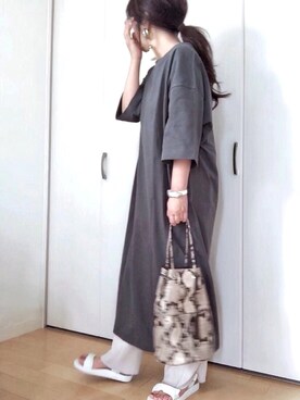 「プチプラミックス」｜めるもさん（レディース・158cm）の夏コーディネート