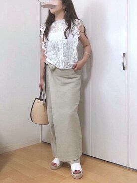 「プチプラミックス」｜めるもさん（レディース・158cm）の夏コーディネート