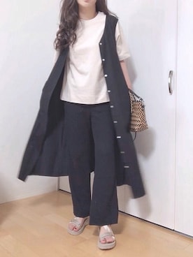 「プチプラミックス」｜めるもさん（レディース・158cm）の夏コーディネート