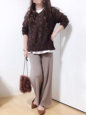 「GRL（グレイル）のアイテム（パンプス）」を使った、めるもさん（レディース・158cm）の秋コーディネート