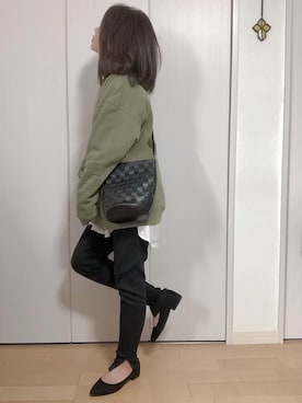 「GRL（グレイル）のアイテム（パンプス）」を使った、めるもさん（レディース・158cm）の冬コーディネート