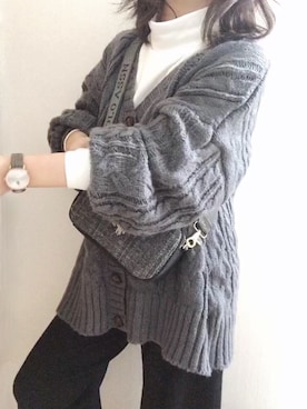 「JUNOAH」｜「アイテム（腕時計）」を使った、めるもさん（レディース・158cm）の冬コーディネート