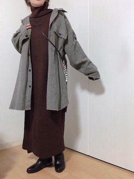 めるもさん（レディース・158cm）の冬コーディネート