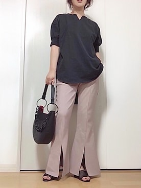 「クリアアクセサリー」｜めるもさん（レディース・158cm）の春コーディネート