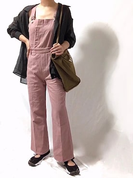 「GRL（グレイル）のアイテム（サロペット/オーバーオール）」を使った、めるもさん（レディース・158cm）の夏コーディネート