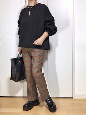 「FRAMeWORK（フレームワーク）のアイテム（リング）」を使った、めるもさん（レディース・158cm）の秋コーディネート