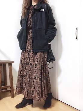 「プリーツバッグ」｜「アイテム（ブルゾン）」を使った、めるもさん（レディース・158cm）の冬コーディネート