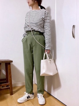 「パールアクセサリー」｜めるもさん（レディース・158cm）の春コーディネート