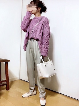 「パールアクセサリー」｜めるもさん（レディース・158cm）の春コーディネート