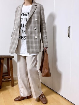 「crie conforto（クリーコンフォルト）のアイテム（アクセサリー）」を使った、めるもさん（レディース・158cm）の春コーディネート
