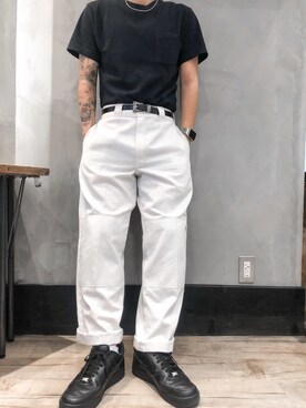 「RED KAP（レッドキャップ）のアイテム（Tシャツ/カットソー）」を使った、TAKEさん（メンズ・173cm）の春コーディネート