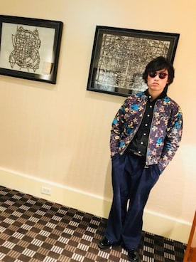 「JOHN LAWRENCE SULLIVAN（ジョンローレンスサリバン）のアイテム（ブルゾン）」を使った、ごいすーさんさん（メンズ・167cm）の冬コーディネート