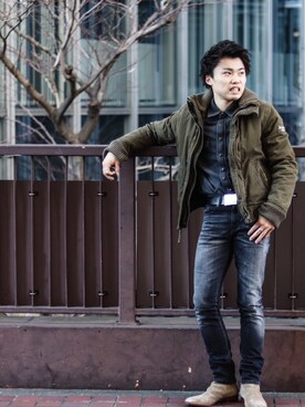 「Saint Laurent（サンローラン）のアイテム（トップス）」を使った、ごいすーさんさん（メンズ・162cm）の春コーディネート