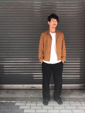 「アイテム（ブルゾン）」を使った、youhei ohashiさん（メンズ・180cm・30代）の秋コーディネート