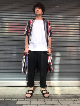 「OURET（オーレット）のアイテム（パンツ）」を使った、youhei ohashiさん（メンズ・180cm）の春コーディネート