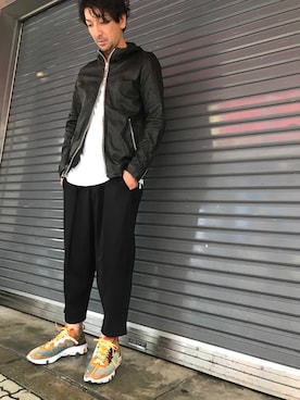 「OURET（オーレット）のアイテム（パンツ）」を使った、youhei ohashiさん（メンズ・180cm）の夏コーディネート