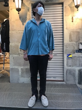 「OURET（オーレット）のアイテム（トップス）」を使った、youhei ohashiさん（メンズ・180cm）の夏コーディネート