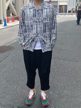 「OURET（オーレット）のアイテム（パンツ）」を使った、youhei ohashiさん（メンズ・180cm）の夏コーディネート