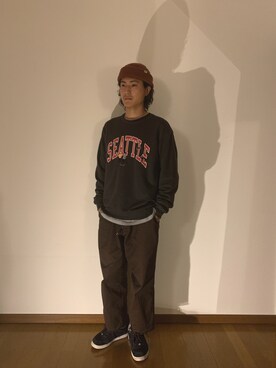「VANS（バンズ）のアイテム（ニットキャップ/ビーニー）」を使った、Yuta  Wadaさん（メンズ・171cm）の春コーディネート