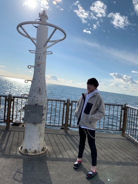 「海」｜「アイテム（財布/小物）」を使った、ゆうしゃんさん（メンズ・171cm）の冬コーディネート