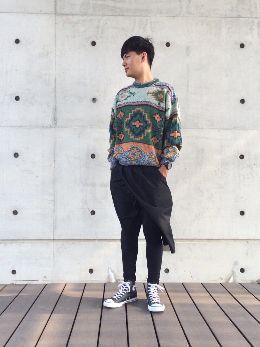 「台灣歷史博物館」｜「Lazy Dayのアイテム（スウェット、その他）」を使った、Hikaruさん（メンズ・178cm）の夏コーディネートの1枚目の写真
