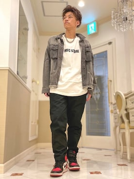 「coca（coca）（コカ）のアイテム（ジャケット/アウター）」を使った、kojiさん（メンズ・175cm）の春コーディネート