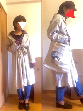 「アイテム（ローファー、グリーン系）」を使った、zzzh15さん（レディース・157cm）の春コーディネート