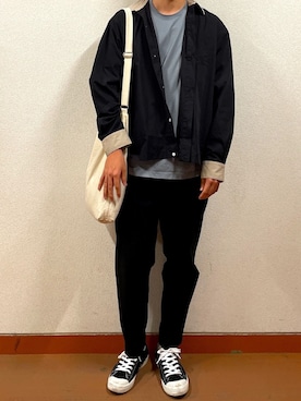 「RAGEBLUE（レイジブルー）のアイテム（トートバッグ）」を使った、マサさん（メンズ・180cm）の春コーディネート