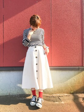 「HusHusH（ハッシュアッシュ）のアイテム」を使った、じゅんさん（レディース・150cm）の春コーディネート