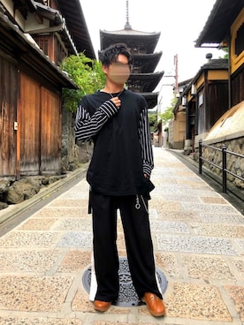 「シャリーフ(SHAREEF)」｜「アイテム（財布/小物）」を使った、Mikiyaさん（メンズ・168cm）の秋コーディネート
