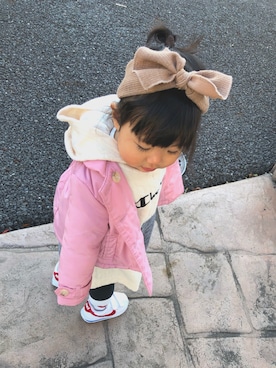 「おんなのこコーデ」｜「アイテム（ダウンジャケット/コート）」を使った、irooooo‪︎‬ ‪︎☺︎❥さん（キッズ・80cm）の冬コーディネート