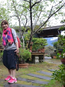 「a la sha（-）のアイテム」を使った、jNさん（レディース・158cm）の秋コーディネート