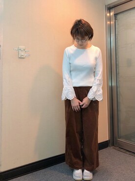「Dita（ディータ）のアイテム（パンツ）」を使った、jNさん（レディース・158cm）の秋コーディネート
