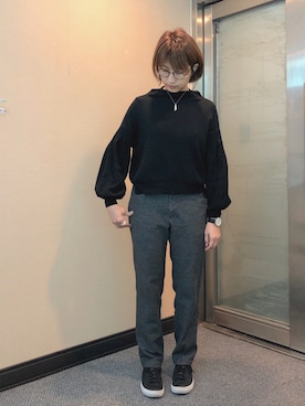 「Dita（ディータ）のアイテム（パンツ）」を使った、jNさん（レディース・158cm）の冬コーディネート