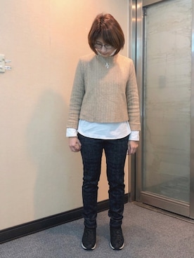 「Dita（ディータ）のアイテム（パンツ）」を使った、jNさん（レディース・158cm）の冬コーディネート