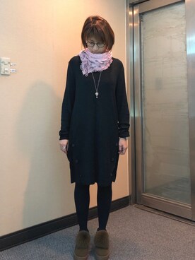 「Dita（ディータ）のアイテム（ワンピース/ドレス）」を使った、jNさん（レディース・158cm）の冬コーディネート