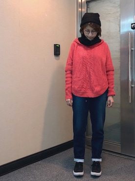 「a la sha（-）のアイテム」を使った、jNさん（レディース・158cm）の冬コーディネート