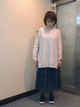 「Dita（ディータ）のアイテム（スカート）」を使った、jNさん（レディース・158cm）の冬コーディネート