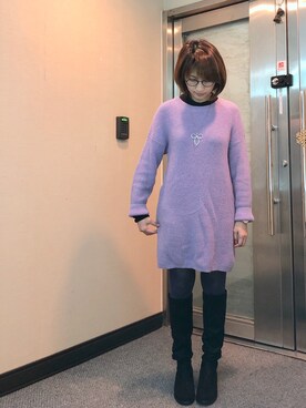 「Dita（ディータ）のアイテム（ワンピース/ドレス）」を使った、jNさん（レディース・158cm）の冬コーディネート