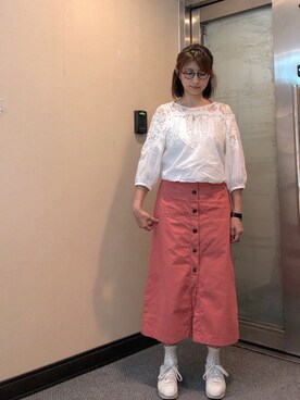 「Dita（ディータ）のアイテム（スカート）」を使った、jNさん（レディース・158cm）の春コーディネート