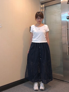 「Dita（ディータ）のアイテム（スカート）」を使った、jNさん（レディース・158cm）の夏コーディネート