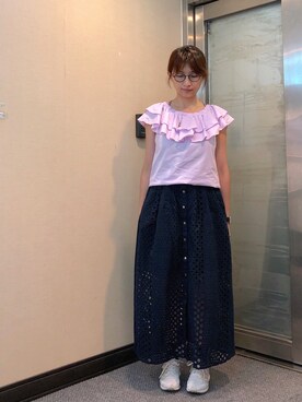 「Dita（ディータ）のアイテム（トップス）」を使った、jNさん（レディース・158cm）の夏コーディネート