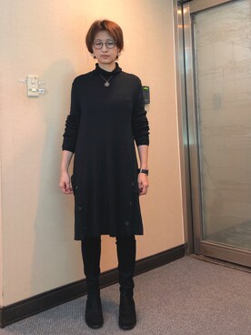 「Dita（ディータ）のアイテム（ワンピース/ドレス）」を使った、jNさん（レディース・158cm）の冬コーディネート