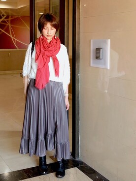 「Dita（ディータ）のアイテム（スカート）」を使った、jNさん（レディース・158cm）の冬コーディネート