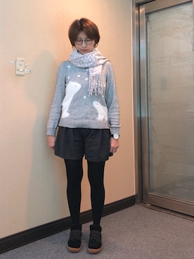 「Chica（チカ）のアイテム」を使った、jNさん（レディース・158cm）の冬コーディネート