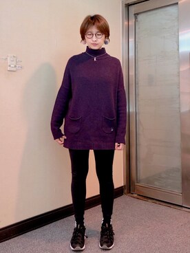 「a la sha（-）のアイテム」を使った、jNさん（レディース・158cm）の冬コーディネート