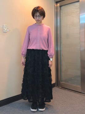 「Dita（ディータ）のアイテム（トップス）」を使った、jNさん（レディース・158cm）の冬コーディネート